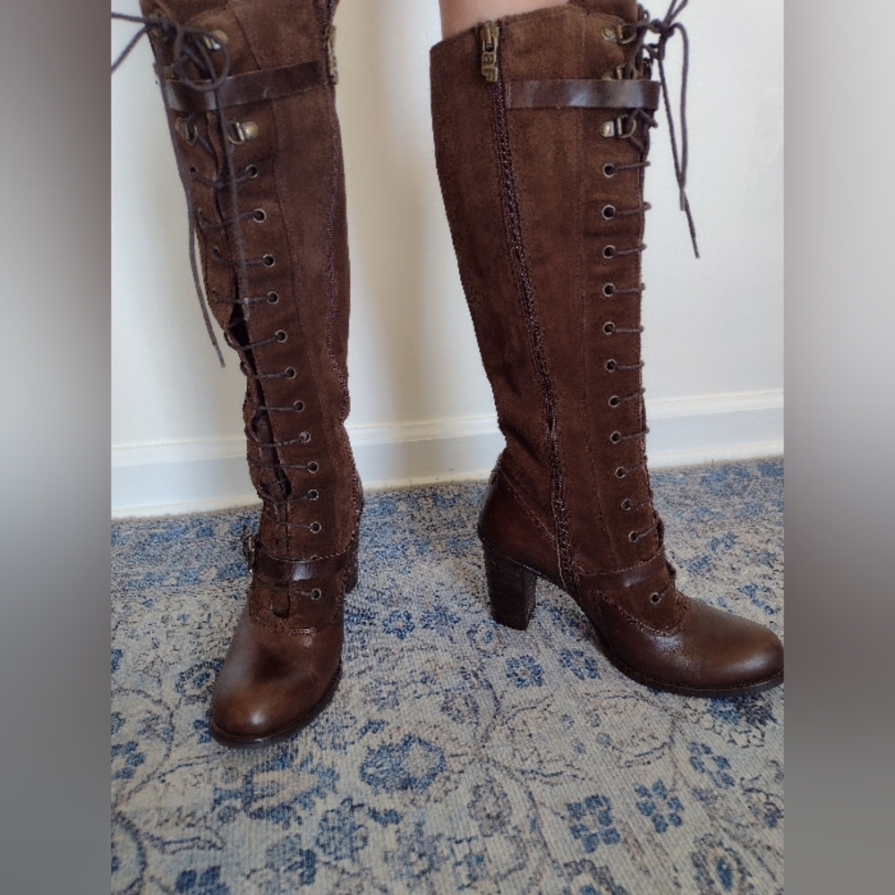 Alberto Fermani Brown Lace Up Boots - Picture 4 of 16